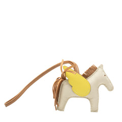 エルメス ロデオPM ペガサス チャーム バッグチャーム ベージュ ブラウン イエロー アニョーミロ レディース HERMES 【中古】