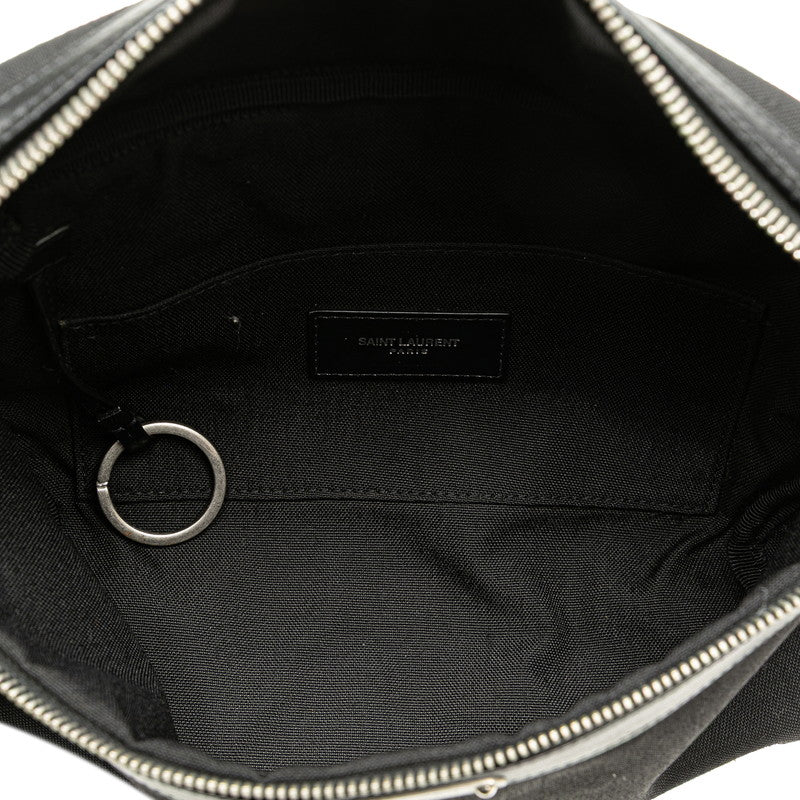 サンローラン シティ ウエストバッグ ボディバッグ 505973 ブラック キャンバス レザー メンズ SAINT LAURENT 【中古】