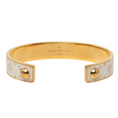 ルイ ヴィトン ジョンク ワイルド LV バングル M67783 ゴールド ホワイト メッキ PVC レディース LOUIS VUITTON 【中古】