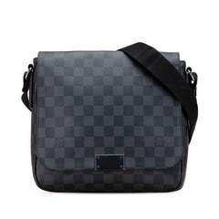 ルイ ヴィトン ダミエ グラフィット ディストリクトPM 斜め掛け ショルダーバッグ N41260 ブラック PVC レザー メンズ LOUIS VUITTON 【中古】