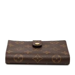 ルイ ヴィトン モノグラム ヴィエノワ 二つ折り財布 M61663 ブラウン PVC レザー レディース LOUIS VUITTON 【中古】