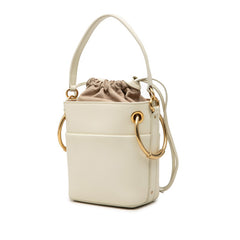 クロエ ROY ロイ ロゴ ハンドバッグ ショルダーバッグ 2WAY ホワイト系 ベージュ レザー レディース Chloe 中古