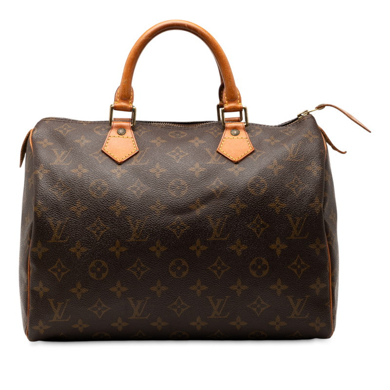 ルイ ヴィトン モノグラム スピーディ30 ハンドバッグ M41526 ブラウン PVC レザー レディース LOUIS VUITTON 【中古】