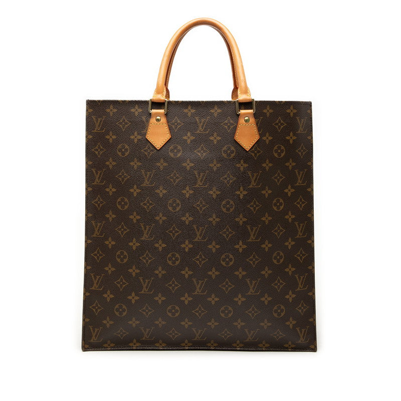 ルイ ヴィトン モノグラム サックプラ ハンドバッグ トートバッグ M51140 ブラウン PVC レザー レディース LOUIS VUITTON 【中古】