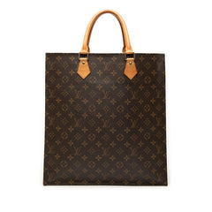 ルイ ヴィトン モノグラム サックプラ ハンドバッグ トートバッグ M51140 ブラウン PVC レザー レディース LOUIS VUITTON 【中古】