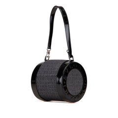 ブルガリ ロゴマニア ビーゼロワン ハンドバッグ ブラック インディゴ デニム パテントレザー レディース BVLGARI 【中古】