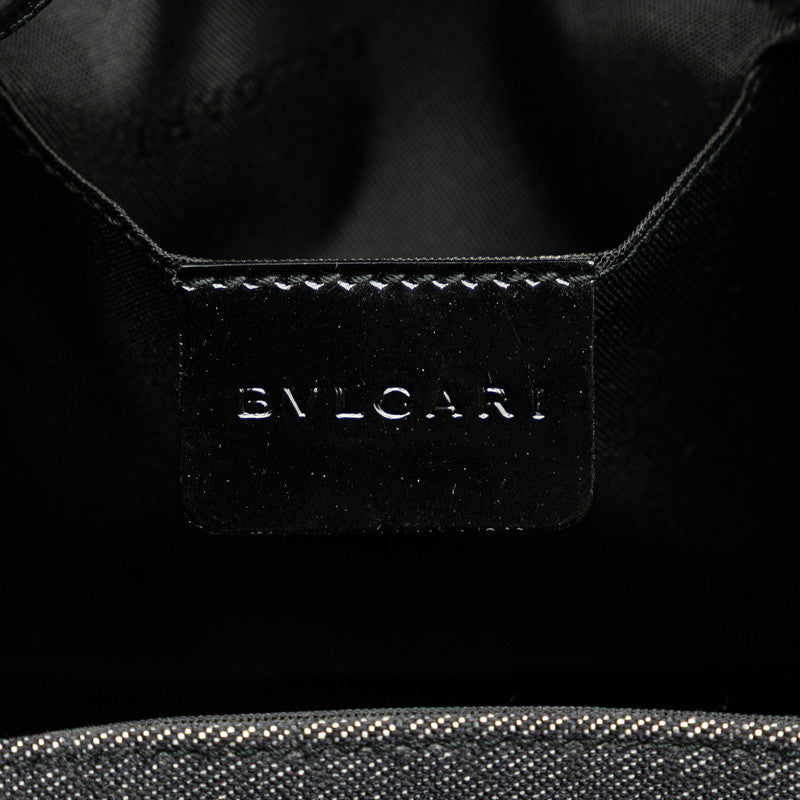 ブルガリ ロゴマニア ビーゼロワン ハンドバッグ ブラック インディゴ デニム パテントレザー レディース BVLGARI 【中古】