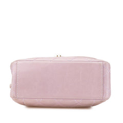 シャネル マトラッセ ダイアナ ワンショルダーバッグ ハンドバッグ パープル ラベンダー ラムスキン レディース CHANEL 【中古】