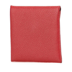 エルメス バスティア コインケース 小銭入れ ルージュカザック ヴォーエプソン レディース HERMES 【中古】