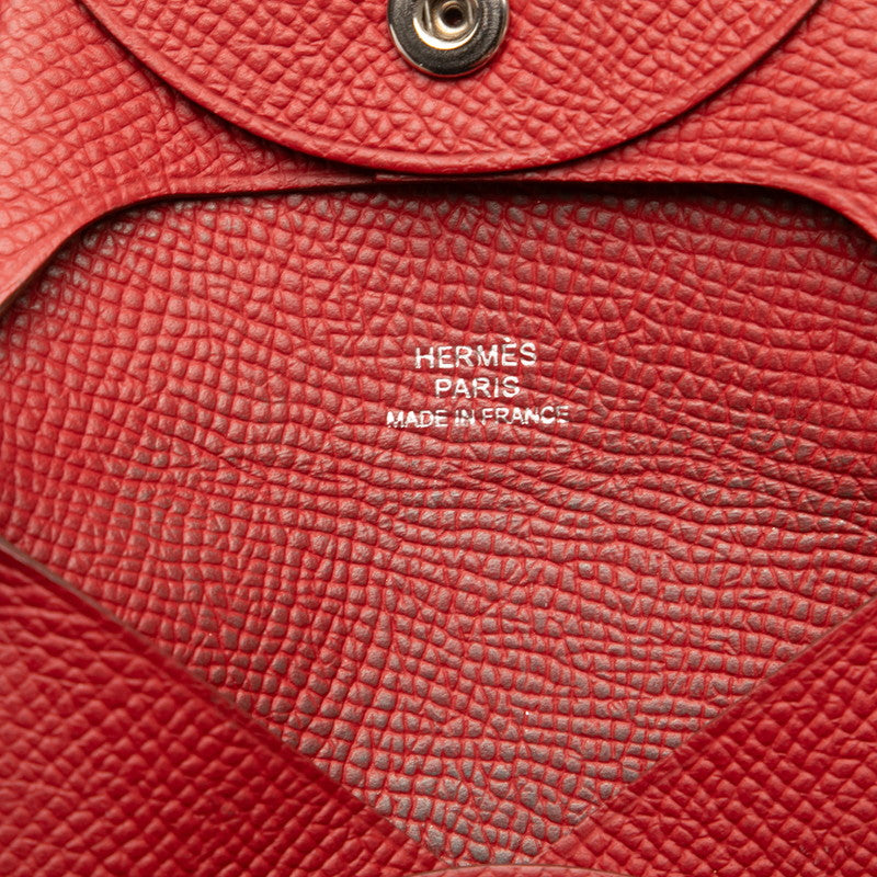 エルメス バスティア コインケース 小銭入れ ルージュカザック ヴォーエプソン レディース HERMES 【中古】