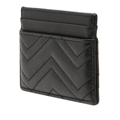 グッチ GGマ－モント カードケース ブラック レザー レディース GUCCI 【中古】
