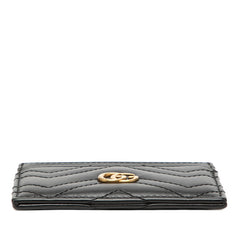 グッチ GGマ－モント カードケース ブラック レザー レディース GUCCI 【中古】