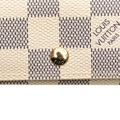 ルイ ヴィトン ダミエ アズール ミュルティクレ4 キーケース N60020 ホワイト PVC レザー レディース LOUIS VUITTON 【中古】