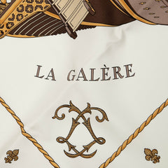 エルメス カレ90 VUE DU CARROSSE DE LA GALERE LA REALE クイーンの戴冠式 スカーフ オレンジ マルチカラー シルク レディース HERMES 【中古】