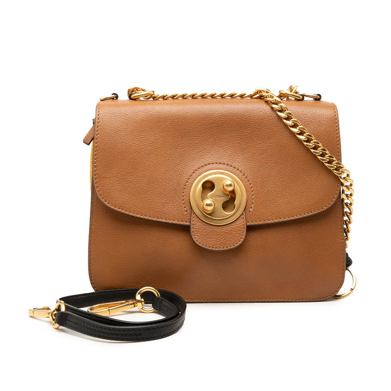 クロエ ミリー ハンドバッグ チェーン ショルダーバッグ 2WAY ブラウン レザー レディース Chloe 中古