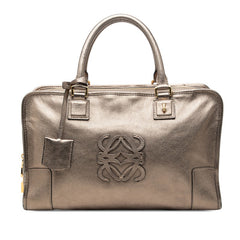 ロエベ アナグラム アマソナ36 ハンドバッグ ゴールド レザー レディース LOEWE 【中古】