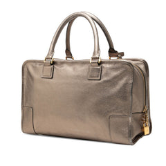 ロエベ アナグラム アマソナ36 ハンドバッグ ゴールド レザー レディース LOEWE 【中古】
