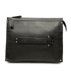 ヴァレンティノ ロックスタッズ クラッチバッグ セカンドバッグ ブラック レザー レディース VALENTINO 中古