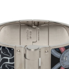 エルメス シャルニエール ブレスレット バングル シルバー マルチカラー メタル エナメル レディース HERMES 中古