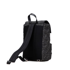 フェンディ ズッカ ボディバッグ 7VZ067 ブラック キャンバス レザー レディース FENDI 【中古】