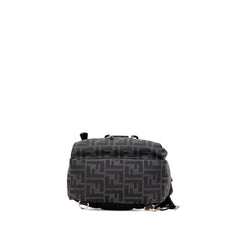 フェンディ ズッカ ボディバッグ 7VZ067 ブラック キャンバス レザー レディース FENDI 【中古】