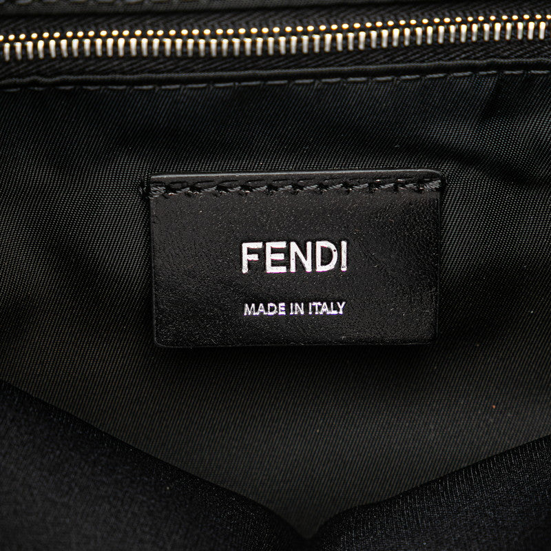 フェンディ ズッカ ボディバッグ 7VZ067 ブラック キャンバス レザー レディース FENDI 【中古】