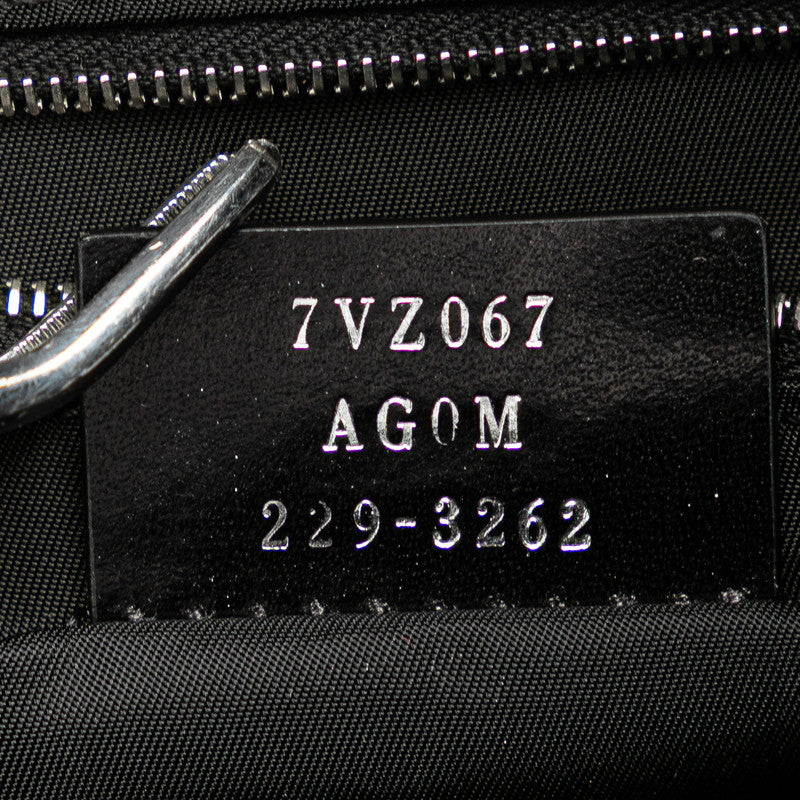 フェンディ ズッカ ボディバッグ 7VZ067 ブラック キャンバス レザー レディース FENDI 【中古】