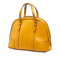 グッチ マイクロGG ハンドバッグ ショルダーバッグ 2WAY 309617 イエロー パテントレザー レディース GUCCI 【中古】