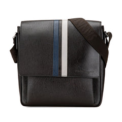 サルヴァトーレフェラガモ 斜め掛け ショルダーバッグ FZ-94 9671 ブラック ブルー グレー レザー レディース Salvatore Ferragamo 【中古】