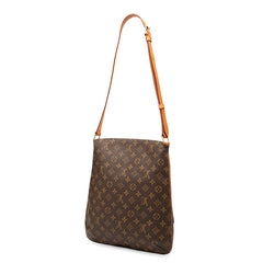 ルイ ヴィトン モノグラム ミュゼット 斜め掛け ショルダーバッグ M51256 ブラウン PVC レザー レディース LOUIS VUITTON 【中古】