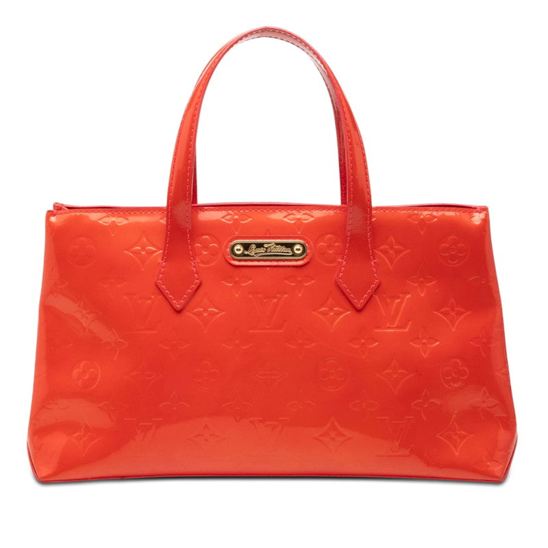 ルイ ヴィトン モノグラム ヴェルニ ウィルシャーPM ハンドバッグ M93642 レッド系 パテントレザー レディース LOUIS VUITTON 【中古】