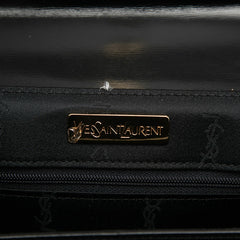 サンローラン ロゴ ヴィンテージ ハンドバッグ ショルダーバッグ 2WAY ブラック ゴールド レザー レディース SAINT LAURENT 【中古】