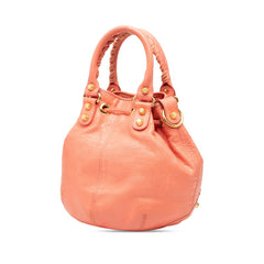 バレンシアガ ジャイアント ミニポンポン ハンドバッグ ショルダーバッグ 2WAY 285439 ピンク レザー レディース BALENCIAGA 【中古】