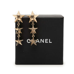 シャネル ココマーク トリプルスター 3連 ピアス A17C刻印 ゴールド メッキ レディース CHANEL 【中古】