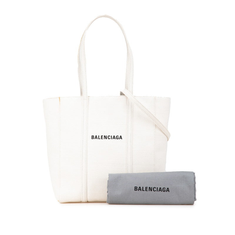 バレンシアガ エブリデイ トートバッグ ショルダーバッグ 2WAY 551810 ホワイト キャンバス レディース BALENCIAGA 【中古】