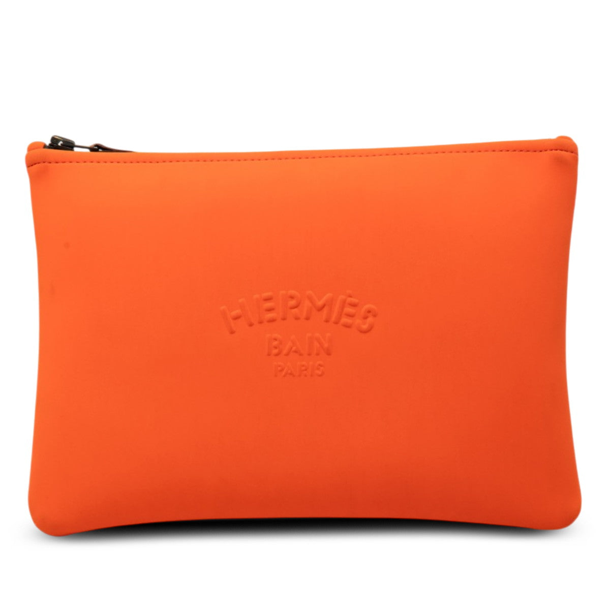 エルメス トゥルース フラット ネオバンMM ポーチ クラッチバッグ セカンドバッグ オレンジ ポリアミド レディース HERMES 中古