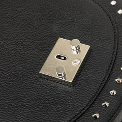 エム シー エム パトリシア サッチェル スタッズ ハンドバッグ ショルダーバッグ 2WAY ブラック レザー レディース MCM 【中古】
