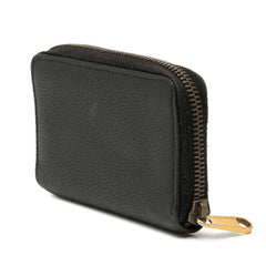 グッチ インターロッキングG ラウンドファスナー コインケース 小銭入れ 496319 ブラック レザー レディース GUCCI 【中古】