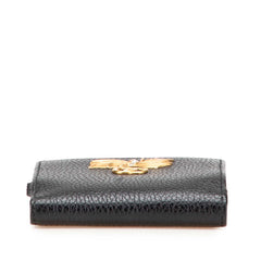 グッチ GGマーモント ボウ 二つ折り財布 524298 ブラック レザー レディース GUCCI 【中古】