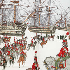 エルメス カレ90 MARINE ET CAVALERIE 海と騎兵隊 スカーフ ブラック マルチカラー シルク レディース HERMES 中古