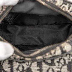 ディオール トロッター 斜め掛け ショルダーバッグ ブラック ホワイト キャンバス レザー レディース Dior 【中古】