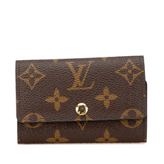 ルイ ヴィトン モノグラム ミュルティクレ6 キーケース M62630 ブラウン PVC レザー レディース LOUIS VUITTON 中古