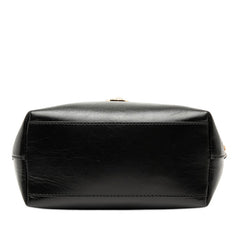 ヴェルサーチェ メデューサ チェーン トートバッグ ブラック レザー レディース VERSACE 【中古】