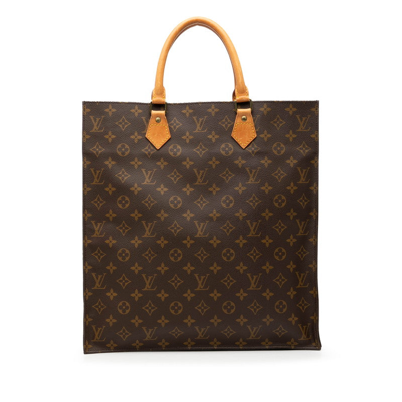 ルイ ヴィトン モノグラム サックプラ ハンドバッグ トートバッグ M51140 ブラウン PVC レザー レディース LOUIS VUITTON 【中古】