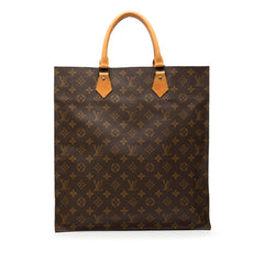 ルイ ヴィトン モノグラム サックプラ ハンドバッグ トートバッグ M51140 ブラウン PVC レザー レディース LOUIS VUITTON 【中古】