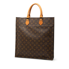ルイ ヴィトン モノグラム サックプラ ハンドバッグ トートバッグ M51140 ブラウン PVC レザー レディース LOUIS VUITTON 【中古】