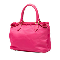 プラダ ハンドバッグ ショルダーバッグ 2WAY 1BA172 ピンク ナイロン レザー レディース PRADA 【中古】