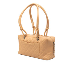シャネル ココマーク カンボン ボーリングバッグ ミニボストンバッグ ショルダーバッグ ベージュ レザー レディース CHANEL 【中古】