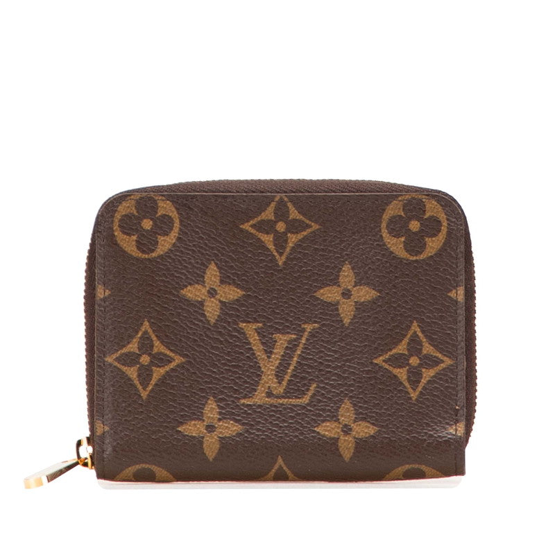 ルイ ヴィトン モノグラム ジッピー コインパース コインケース カードケース M60067 ブラウン PVC レザー レディース LOUIS VUITTON 【中古】