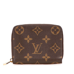 ルイ ヴィトン モノグラム ジッピー コインパース コインケース カードケース M60067 ブラウン PVC レザー レディース LOUIS VUITTON 【中古】